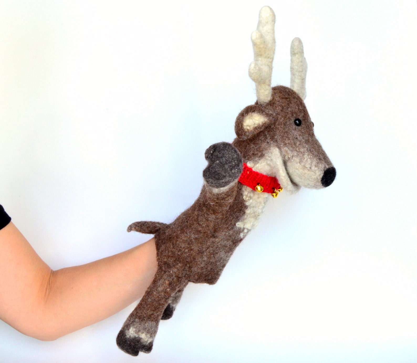 Christmas Deer Toy Deer Hand Puppet Puppets Theater Etsy