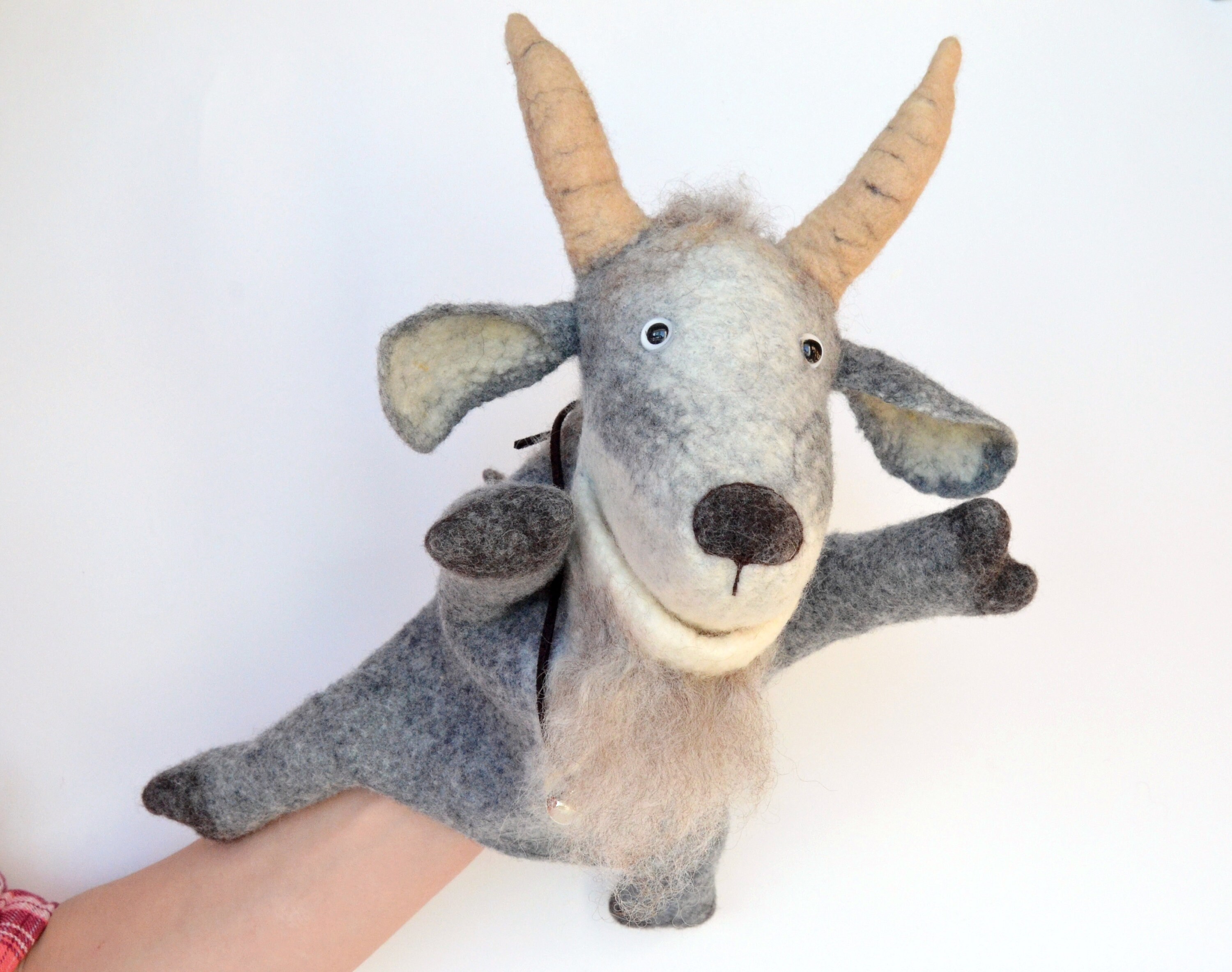 Goat hand puppet Puppets theater Goat toy Etsy