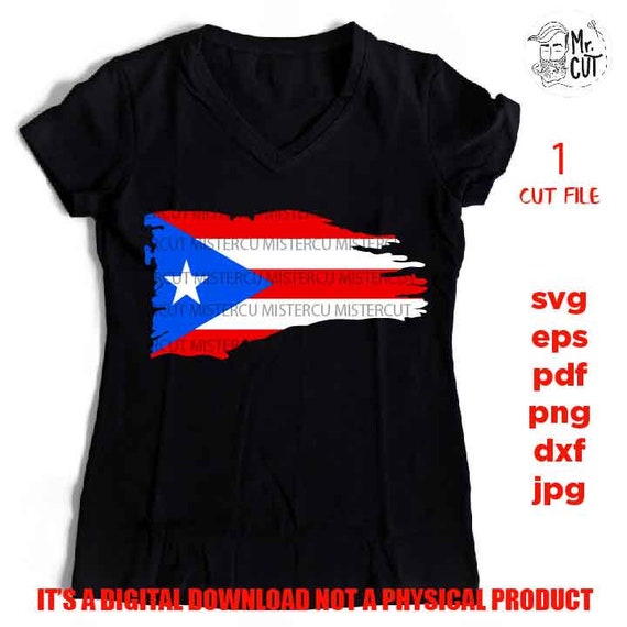 Puerto Rico Flag Distressed Svg Flag Svg Flag Shirt Vector Etsy