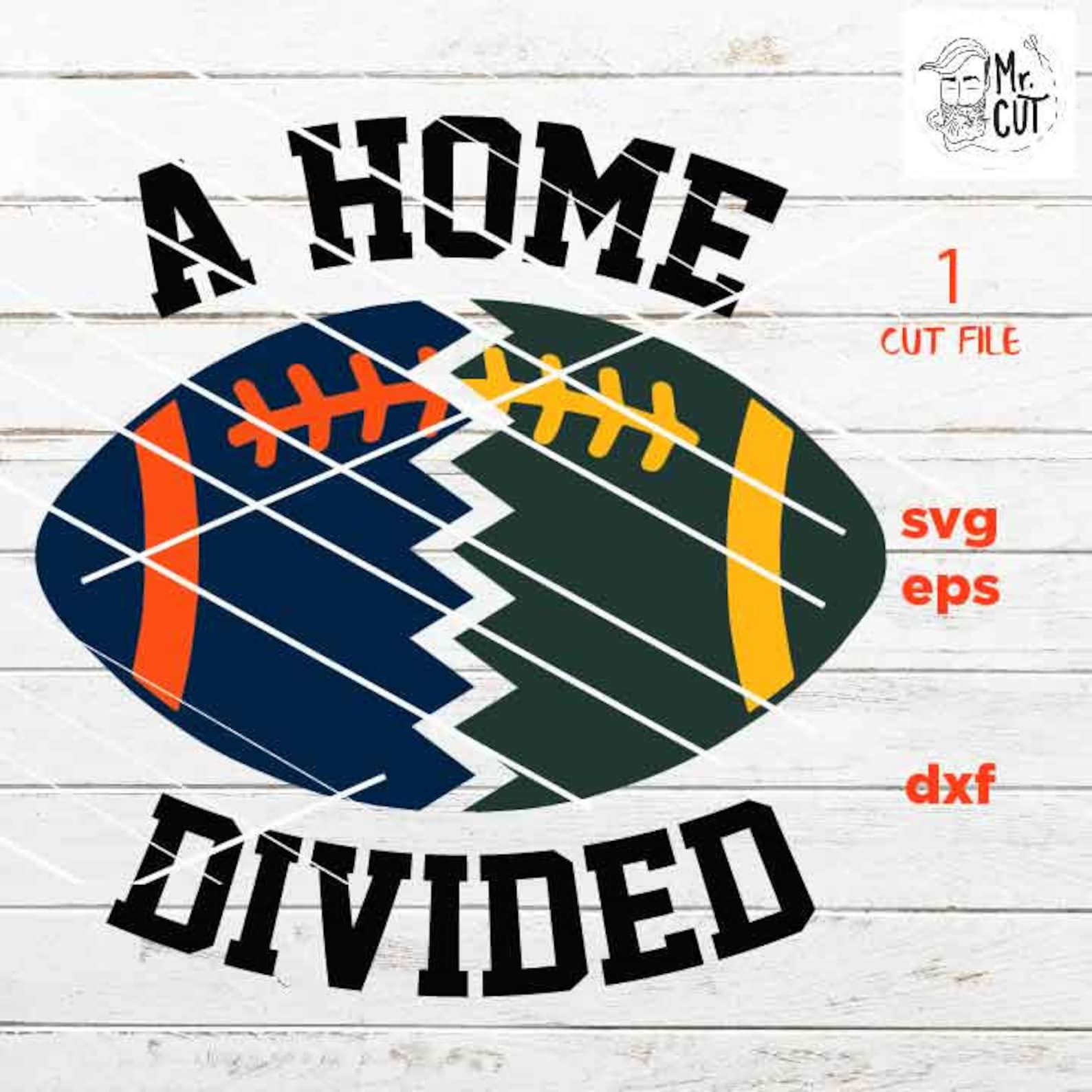 Svg Files a House Divided Svg Football SVG Dxf Eps Cut Etsy Norway