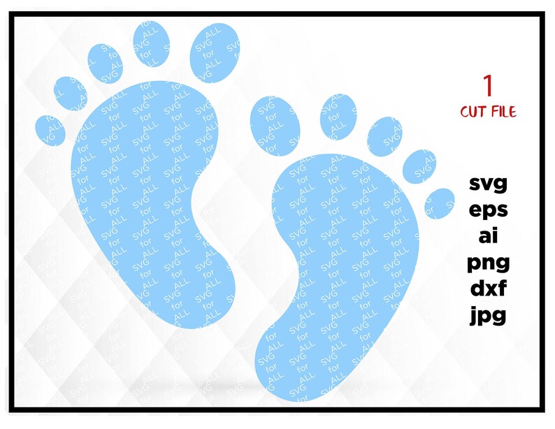 Download Baby Feet SVG Files for Cut Footprint Cricut Shower Designs | Etsy