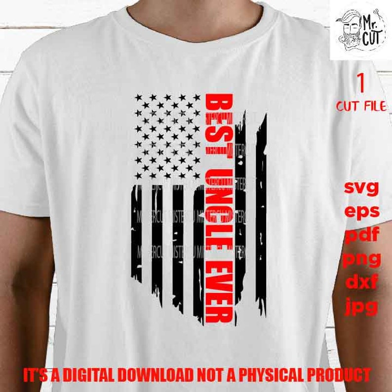 Download USA best uncle ever flag svg uncle Flag shirt vector design | Etsy