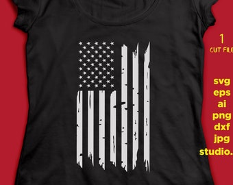 USA flag Distressed SVG DFX Cut file Cricut explore file wood sign decal Patriotic t shirt, fourt of july, studio.3, png, jpeg