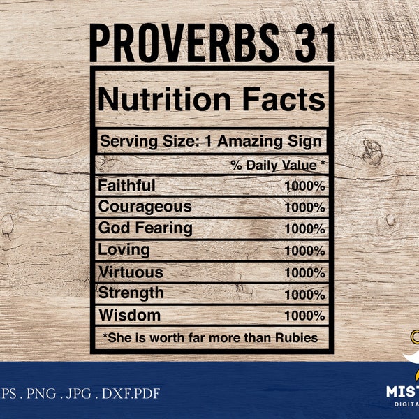 Proverbs 31 facts digital files ,pdf dxf, jpg, png, svg, PNG sublimation faith svg, shirt & sign vector design