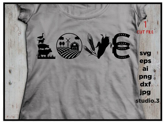 Farm Life Love Farm Farm Svg Eps Png Jpg Mirror For Paper Etsy