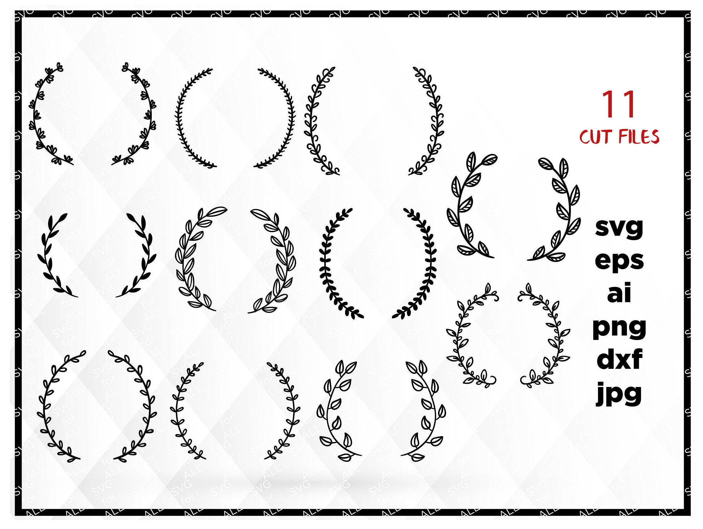 Free Free 110 Silhouette Flower Wreath Svg SVG PNG EPS DXF File