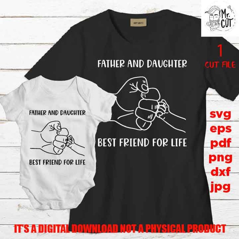 Download Father and daughter svg fist bump svg best friends svg png | Etsy