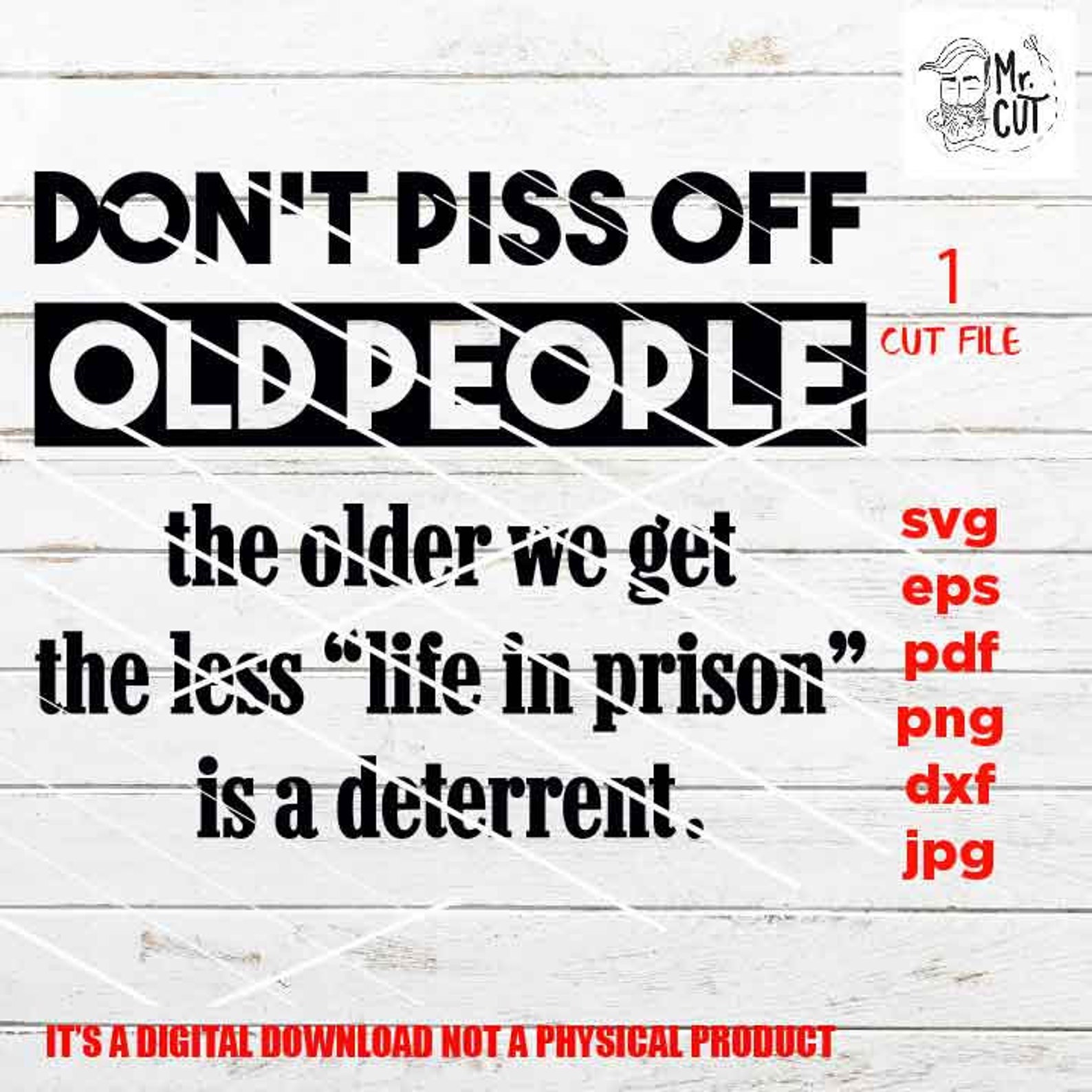 Don't piss off old people svg funny grandparents shirt | Etsy