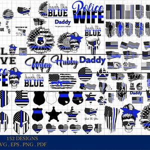 Police bundle, SVG, EPS, PNG high resolution for sublimation, cut file, Pdf, Printable, Cricut, Silhouette