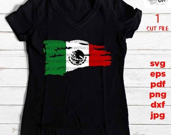 Mexico Flag distressed SVG, flag svg, Mexican flag shirt vector design svg, cinco de mayo, jpg, png, dxf, svg, patriotic shirt, bandera