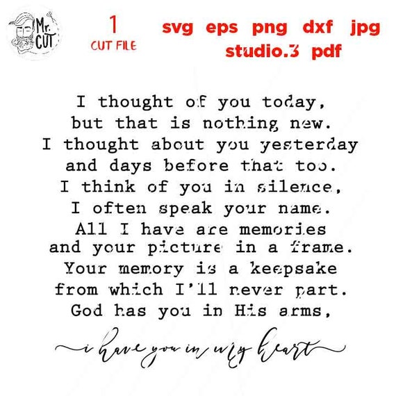 I Thought Of You Today Svg Love Quotes I Thought Of You Today Svg Love Quotes
