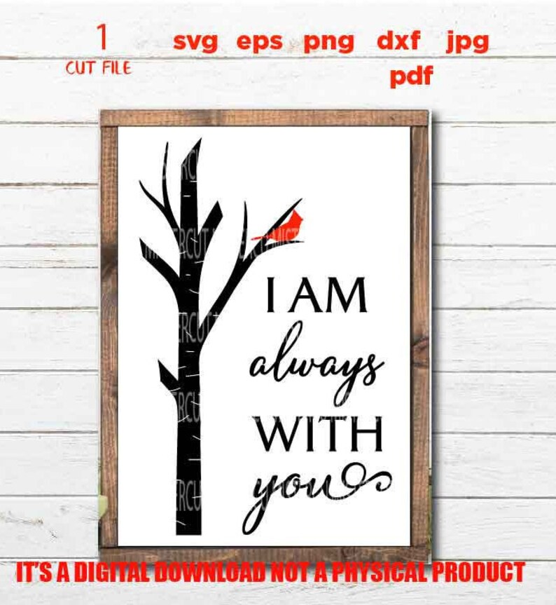 Download I am always with you cut files Christmas Quote SVG Dxf Eps ...
