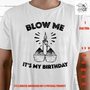 Birthday Vector Design, Blow Me Its My Birthday Shirt Vector Design Eps ...