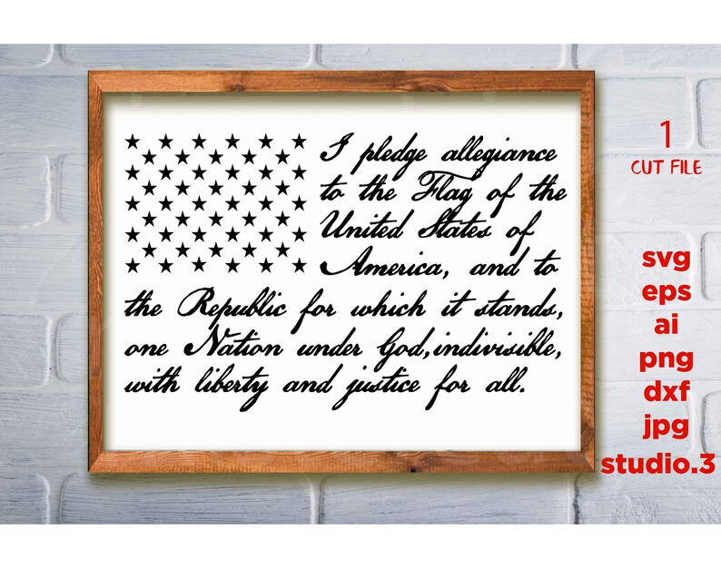 Download Pledge of Allegiance Flag SVG Pledge of Allegiance USA DFX ...