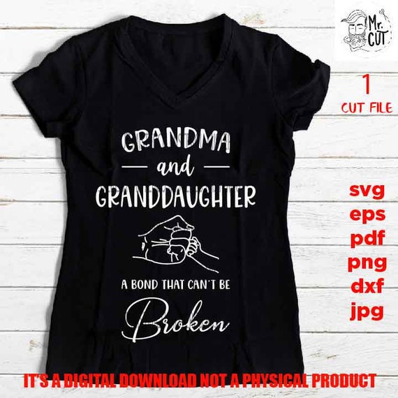 Grandma And Granddaughter Svg Dxf Jpg Pdf Eps Cut File Etsy