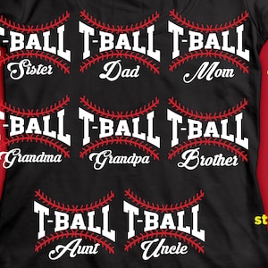 T-Ball Familie, SVG, DXF, schneide Datei, png, jpg, eps, Sport, Mama, Papa, Oma, Opa, Bruder, Schwester, Tante, Onkel, Silhouette, Cricut