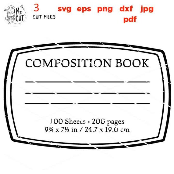 32 Composition Notebook Label Svg - Labels Information List