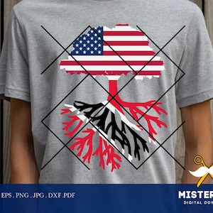 American Grown Trinidad Tobago Roots SVG, DXF, America Flag, family roots, Family tree, svg, dxf, png,pdf, cut file, png sublimation