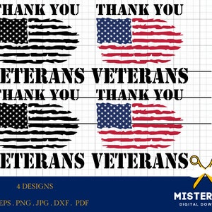 Thank You Veterans svg, patriotic svg, png, dxf, eps, veteran png, soldier svg, army svg, veterans day svg, Printable, Cricut & Silhouette