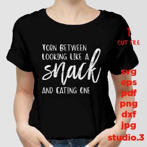 Diviso tra l'aspetto di uno snack e il mangiarne uno SVG, Ragazza SVG, Ragazze DXF, Bambini SVG, Vita da ragazza SVG, DXF, Trasferimento JPG, File di taglio, PNG, EPS