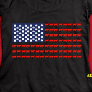 Usa flag with cow, cow svg, rustic svg, country svg, Clipart, Cut Print File Cricut & Silhouette Decal,baseball USA shirt design