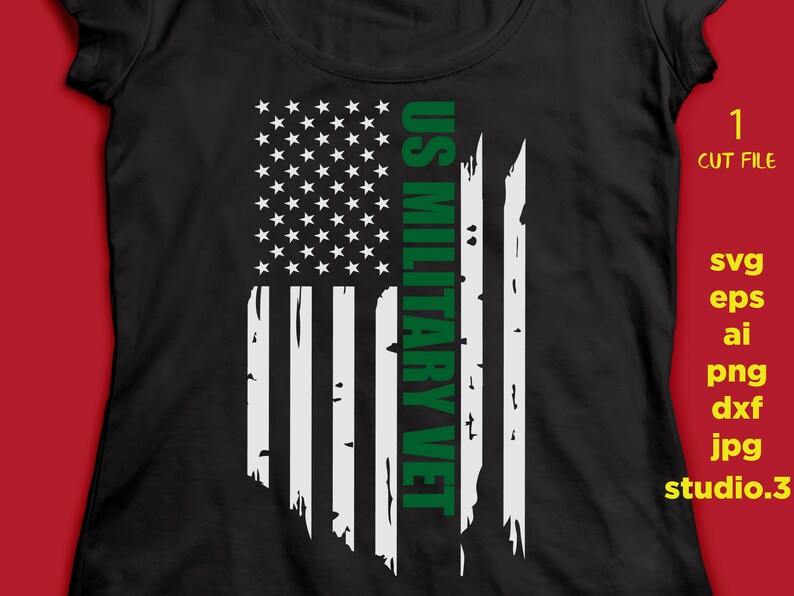 USA Military Vet army flag Svg Distressed Flag Svg fourth ...