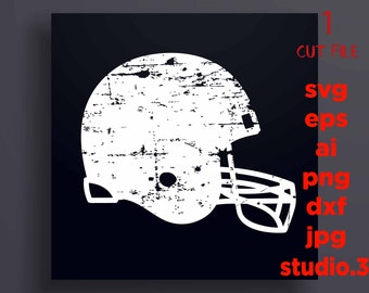 football helmet SVG Cut File distressed football svg DXF cut file Cricut svg Silhouette svg Vinyl Cut File Digital cut file Cricut cut file