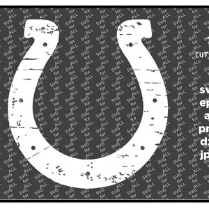 Fer à cheval svg, svg en détresse, cheval svg, clipart, cricut, fer sur, svg, fichiers Eps, fichiers Silhouette, Cricut fichiers vinyle autocollant