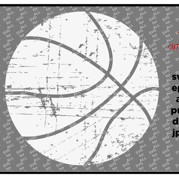 BasketBall distressed Svg, Sports Ball grunge Svg, use with Cricut & Silhouette, SVG, Cut File, Vector, Silhouette Files, T-shirt