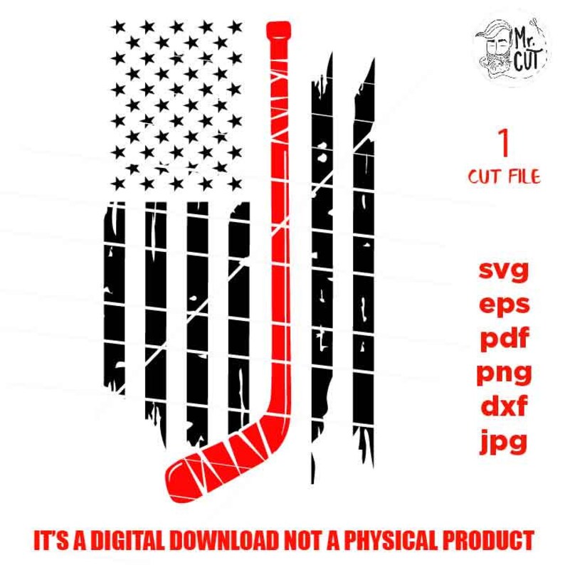 Hockey Flag SVG PNG Dxf jpg paper transfer hockey svg | Etsy
