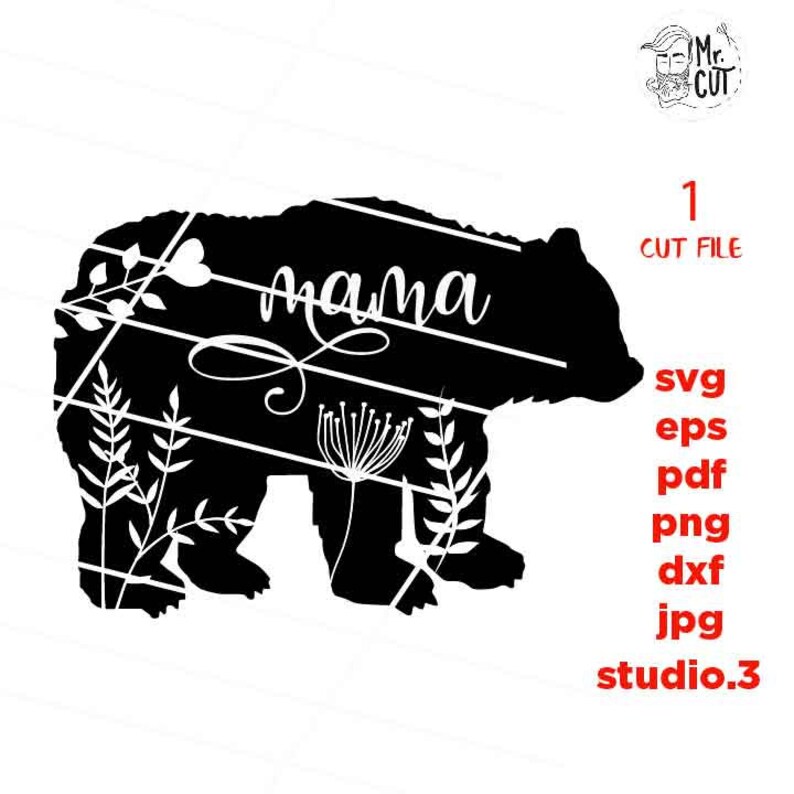 Download Jpg Mirrored Cut File Dxf Bear Silhouette Svg Bear Svg Eps Bear Floral Bear Flowers Clip Art Bear Svg Bear Clipart Mama Bear Clip Art Art Collectibles Lotusresort In