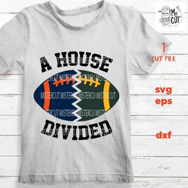 fichiers svg, une maison divisée svg, football, SVG, Dxf, eps, coupe fichier coeurs Unis svg, famille svg, baseball logo svg, famille divisée