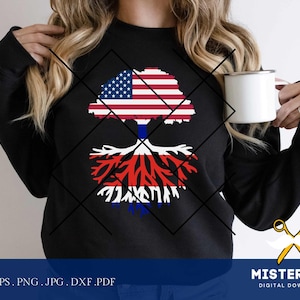 American Grown Costa Rica Roots SVG, DXF, America Flag, family roots svg, Family tree, cut file, png sublimation, eps, PDF