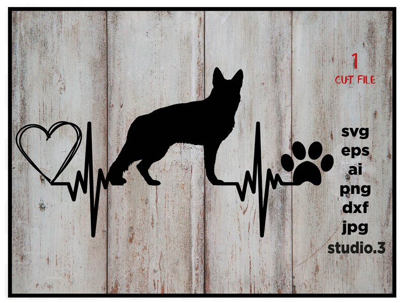 Download Clip Art Art Collectibles Dog Print German Shepherd Jpeg Eps Svg Files Svg File Dog Silhouette Svg Files For Cricut Dog Dog Mom German Shepherd Heart Png
