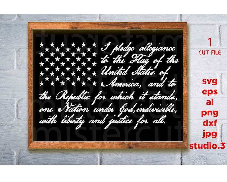 Download Pledge of Allegiance Flag SVG Pledge of Allegiance USA DFX ...