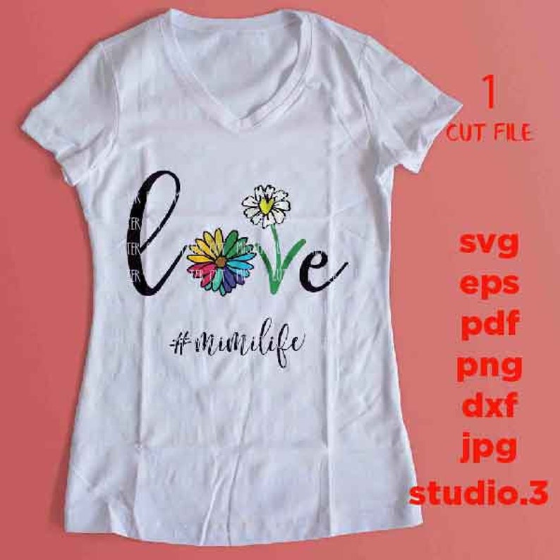 Download Love mimi SVG Grandma Svg dxf jpg mirrored cut file png | Etsy