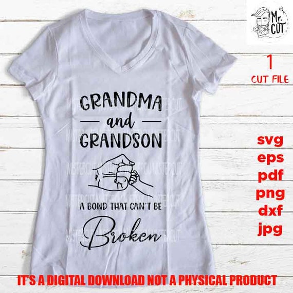 Download Grandma And Grandson Svg Dxf Jpg Pdf Eps Cut File Etsy