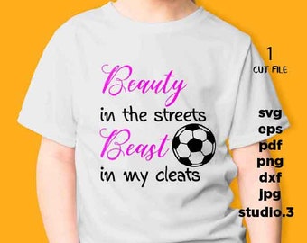 Cricut Football Sports Stud Design Silhouette Kids Shirt Stud in the Streets Beast in My Cleats SVG
