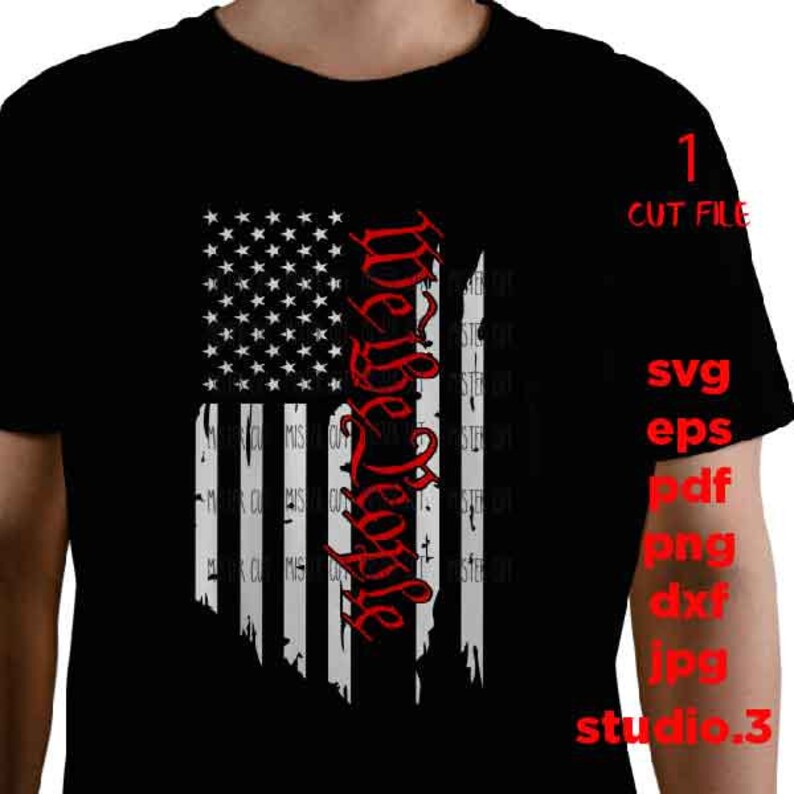 We The People Patriotic flag Svg dxf PNG Dxf mirrored | Etsy