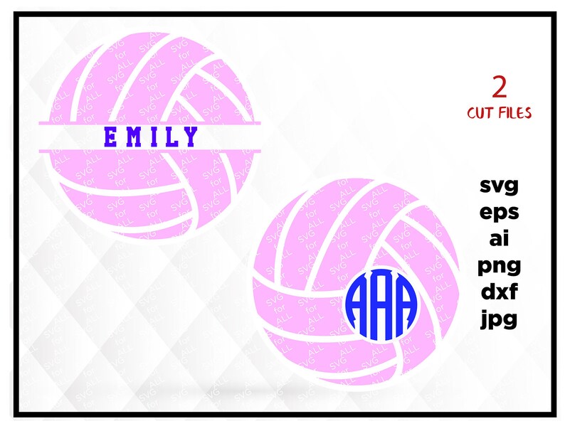 Download Cricut Svg Volleyball Monogram Svg Silhouette Cut Files Volleyball Split Svg Volleyball Frames Svg Volleyball Svg Clip Art Art Collectibles