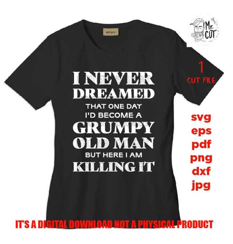 Download Grandpa shirt vector design grumpy old man Grandpa Svg | Etsy