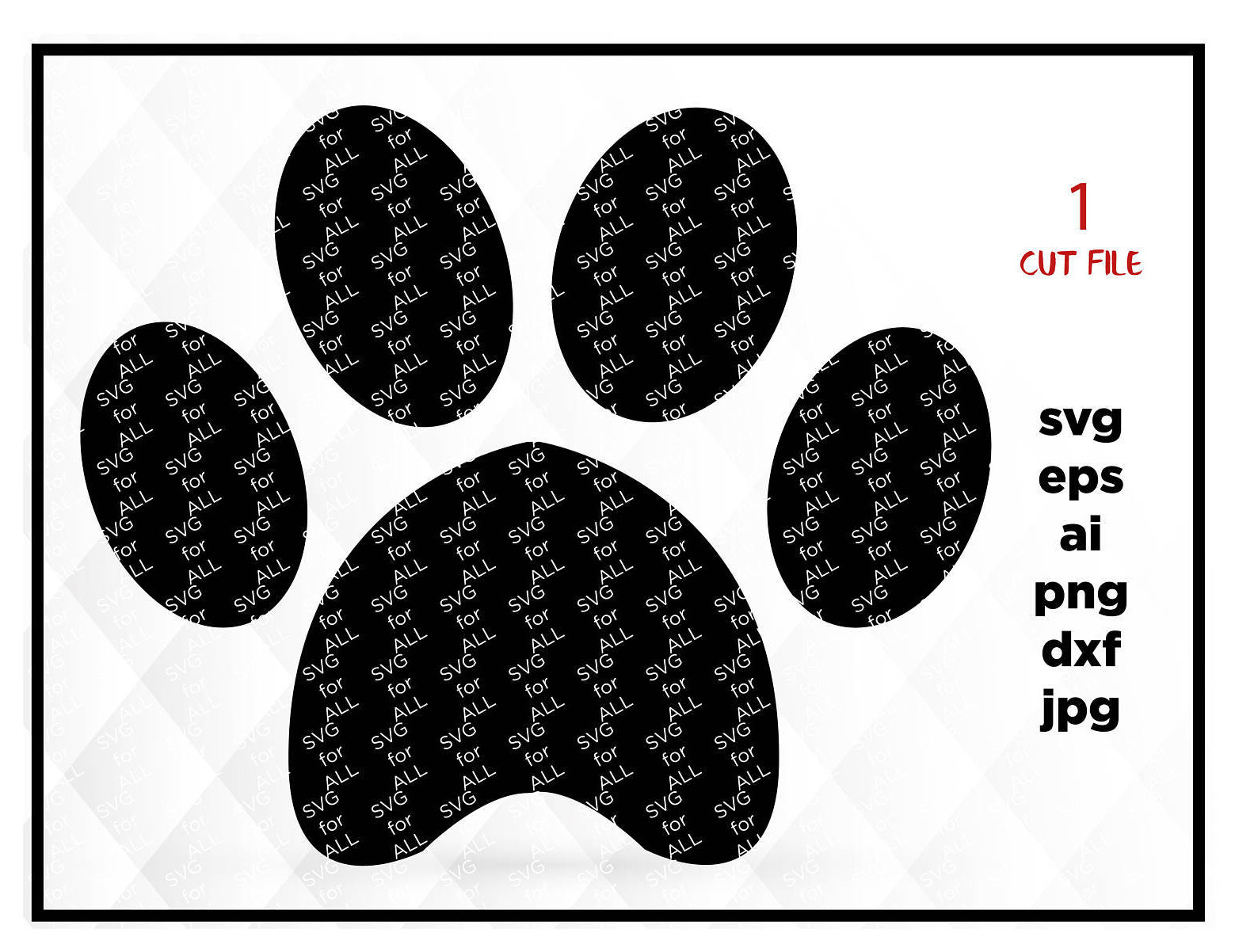 Download Paw Monogram Svg Paw Print Svg Dog Svg Paw Cricut Cut | Etsy