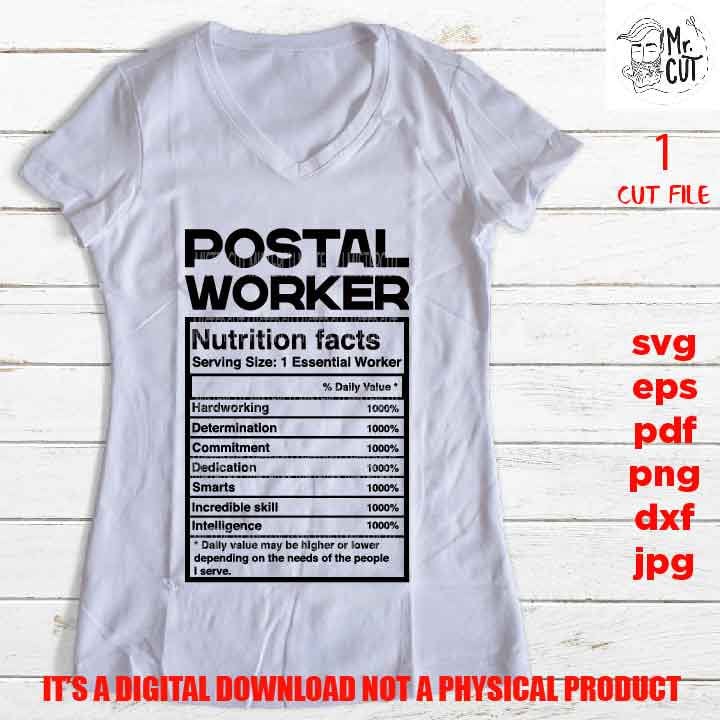 postal worker facts shirt vector design, sign svg, postal worker idea gift, sign Svg, PNG high resolution, Dxf, eps, pdf, essential worker