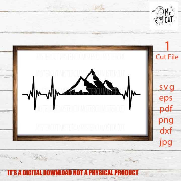Free Free 342 Mountain Heartbeat Svg SVG PNG EPS DXF File