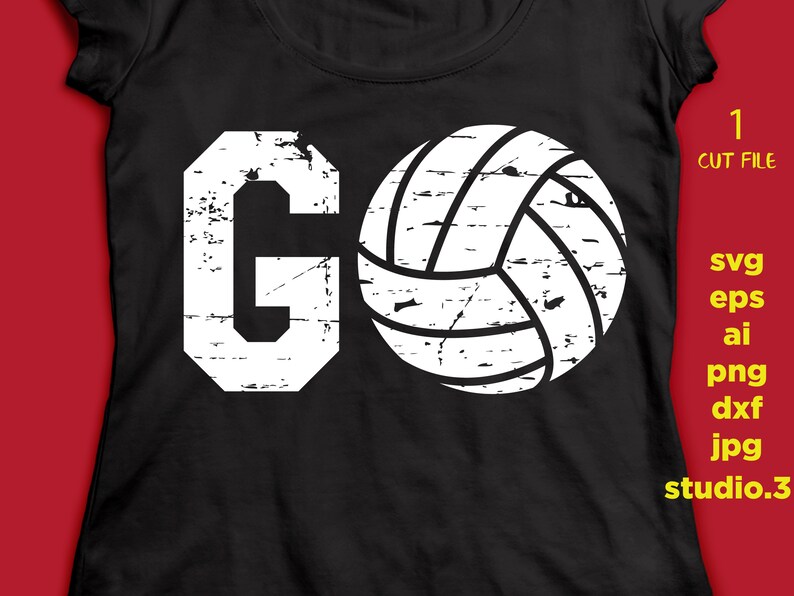 Download Go volleyball SVG DXF PNG cut file Cricut Silhouette cameo | Etsy