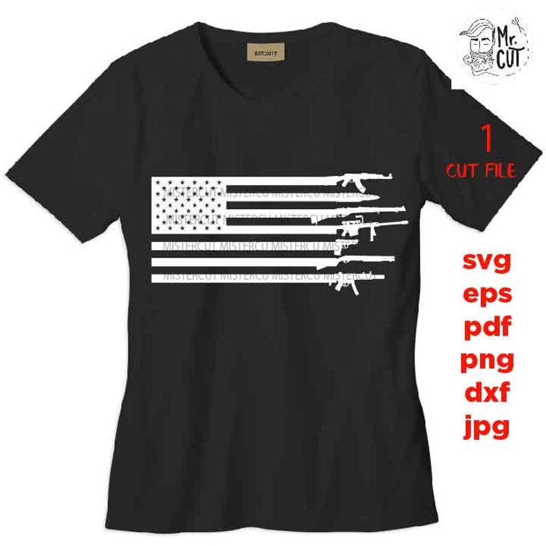 Download American Flag made with Guns SVG gun flag svg flag gun svg ...