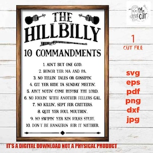 10 commandements svg, décoration dxf, transfert jpg, fichier coupé, porche svg, signe de patio svg, signe svg, cricut, silhouette