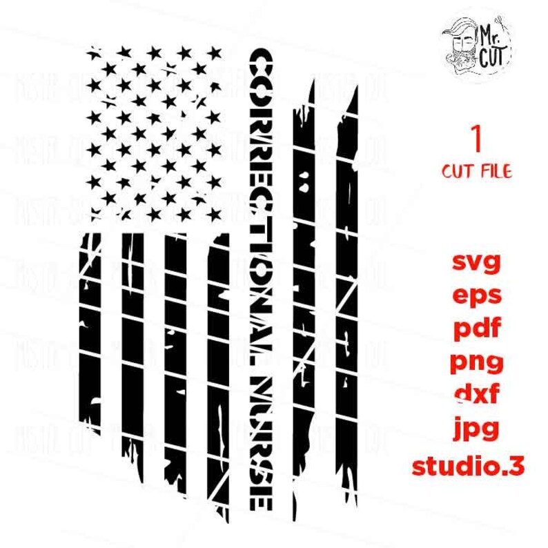 Download USA flag svg Correctional nurse Flag nurse Flag | Etsy