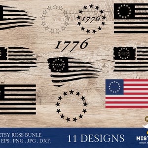 Bandeira Betsy Ross Pacote de ARQUIVOS DIGITAIS, png alta resolução, jpg, svg, dia da independência, SVG, vetor de camisa, transferência jpg, arquivo cortado, dxf