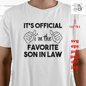 yerno favorito, archivo SVG, dxf, archivo cortado, jpg reflejado, archivo de corte de diseño de camisa vectorial, regalo para yerno, png de alta resolución